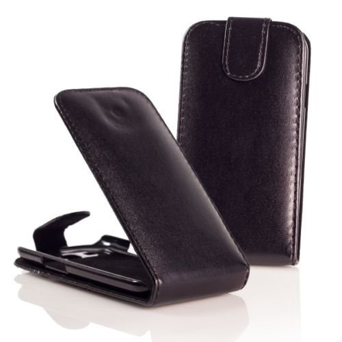 OZZZO LEATHER CASE COVER Color BLACK For LG Optimus F6 D500 MS500