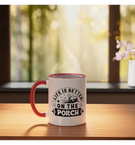 Taza de Cerámica Life is Better on the Porch 11 oz miniatura 3