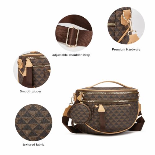 Image of Crossbody Purse for Women Small Crossbody Bags Trendy Vegan Leather with Adjustable Shoulder Straps Gift for Mother Wife Mom