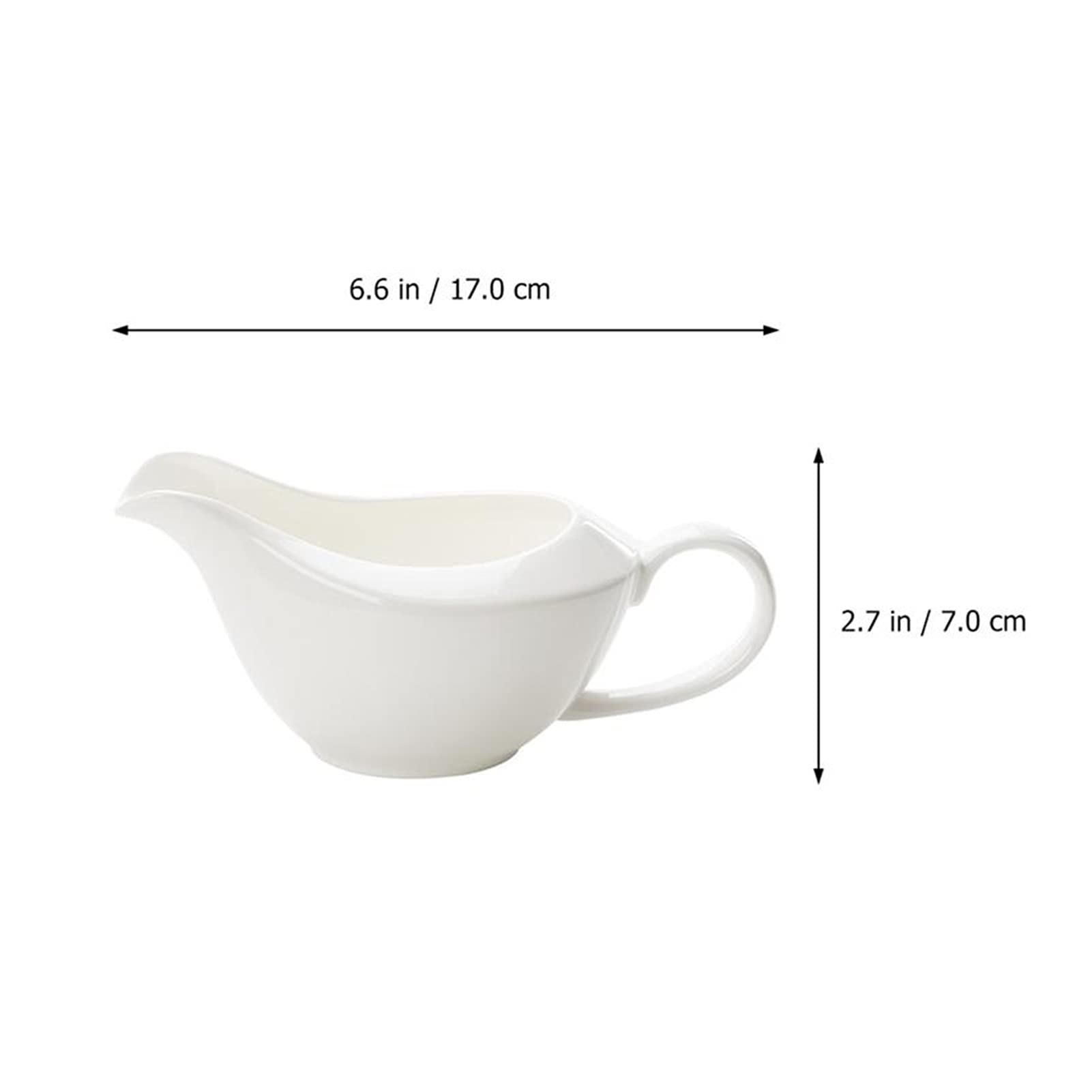ERoomQ Saucer 1pc Home Ceramic Gravy Boat Saucier Sauce Jug Seasoning Storage Container Dish,