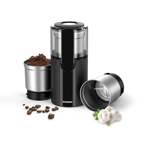 SHARDOR Coffee & Spice Grinders Electric with 2...