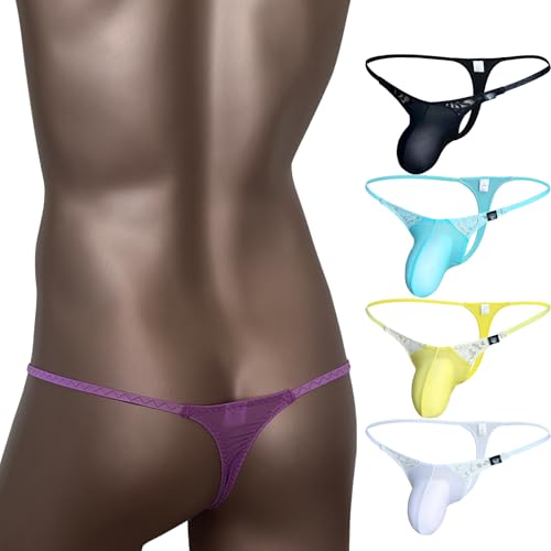 Men's Convex Pouch Low Waist Underwear Sexy Lace Thong2