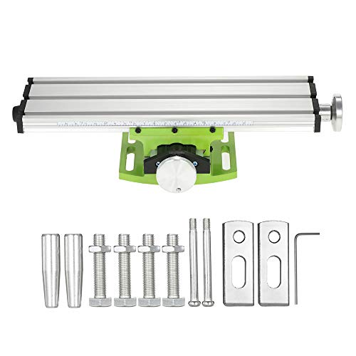 GMKD Mini Milling Machine Work Table, Portable Compound Bench with X-Y 2 Axis Adjustive, Multifunction Drilling Slide Table for Bench Drill, Electric Drill Stand
