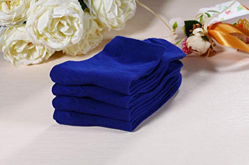 Image of Azwelier Unisex Colorful Quarter Ankle Athletic Socks Breathable Cotton Blend Crew Style 4 Pairs Pack