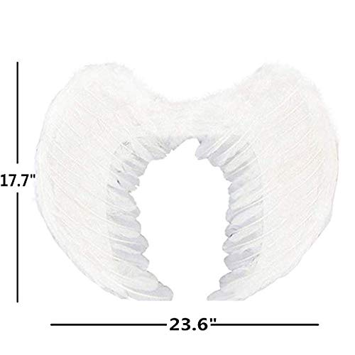 Aishn Angel Wings Feather Cosplay Halloween Party Costumes For Kids Adults Women White #TOP1