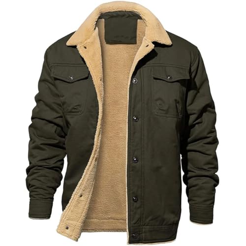 Veste velours côtelé Sherpa homme chaude et épaisse contre le froid EN8