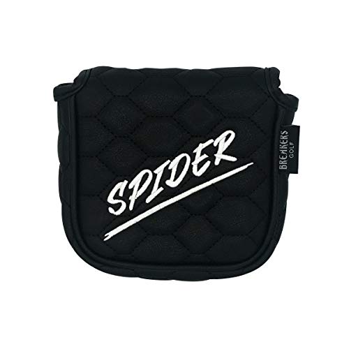 And Etcetera Breakers Golf Mallet Putter Cover Headcover Strong Magnetic Closure Synthetic Leather for Taylormade 2017 Spider Ghost S Tour (Black)