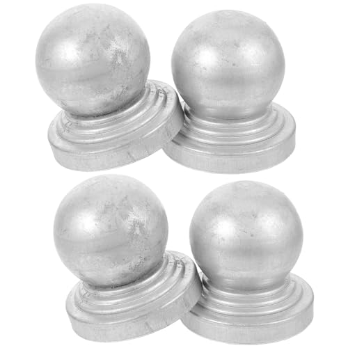 Chapeaux de poteau en métal galvanisé LIFKOME pour clôture de jardin x4