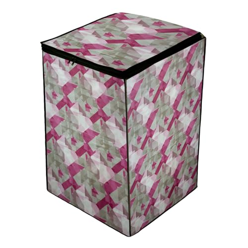 Image of Wings Star Washing Machine Cover Top Load 6 kg, 6.5 kg, 7kg & 7.5 kg - Waterproof & Dust-Proof Fully Automatic Washing Machine Cover (Pink), Polyester