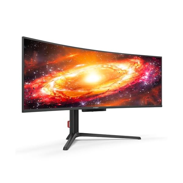 INNOCN 49" OLED Ultrawide Curved Gaming Monitor 5120 x 1440p 144Hz, 0.03ms, USB Type C 90W, HDMI 2.1, DisplayPort, USB Hub, Surrounding Speakers, Adaptive-Sync, Height Adjustable Stand, Black - Image 3