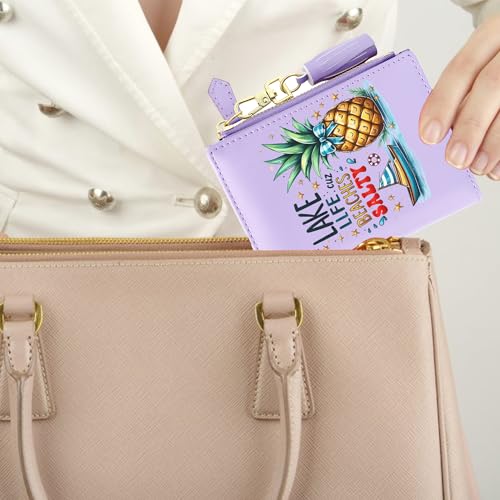 Customized Summer Themed Women's Wallet,Graduation Gifts for Teachers and Classmates, Birthday Gift, Holiday Gift for Parent and Grandparent from Son Daughter 0392g4