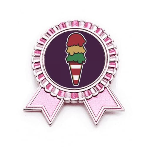 Broche rose Taste Sweet Ice bijou de veste en métal 3 couches taille M