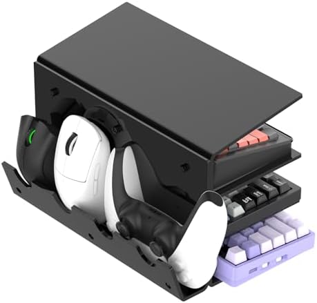 Amazon.com: Yikola Acrylic Keyboard Mouse Storage Rack, 3-Tier Display ...