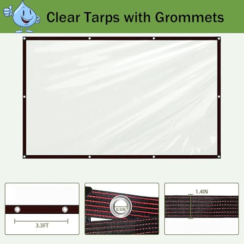 Lonas impermeables transparentes de vinilo de alta densidad para cenadores y porches 3