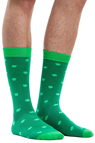 Tipsy Elves Men's St. Patrick's Day Socks - Funny Green St. Paddy's Socks for Men