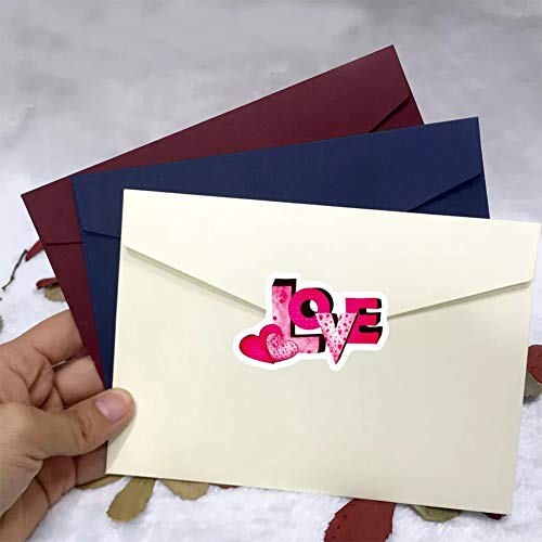 I Love You Stickers for Valentines| 50 Pcs Love Waterproof Vinyl Stickers for Bike Water Bottles Laptop Bicycle Refrigerator Cup Luggage Computer Mobile Phone Skateboard Decals - Thumbnail 2