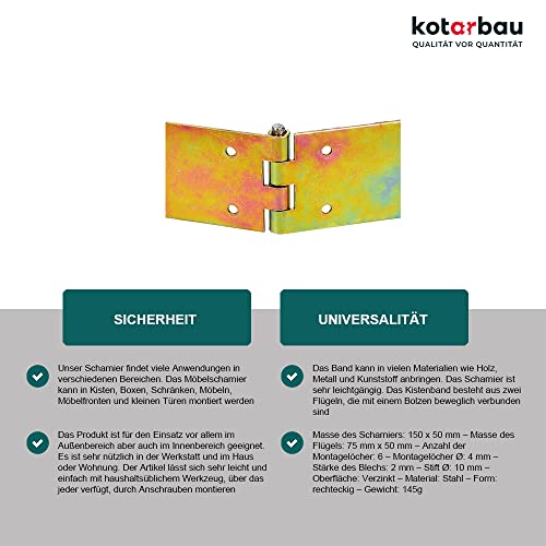 KOTARBAU 0400 Box Ribbon, Yellow, 150 x 50 mm, for Hinges - Image 2