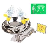 Eye Wash Station Emergency Wall-Mounted - Yeipower Portable First Aid Eyewash Station Eye Irrigation