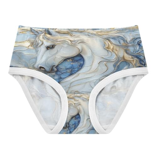 Blue Gold Marble Horse Toddler Girls's Underwear 2T 202b8763
