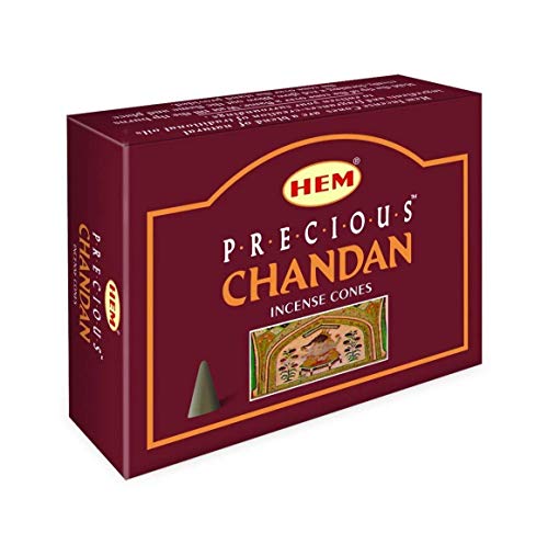 Hem Precious Chandan Incense Cones Pack Of 120 | Natural Sandalwood Aroma For Positivity & Air Purifier | Pure House, Wood Powder | Home Essential, Aromatherapy Incense For Stress Relief & Cleansing #TOP19