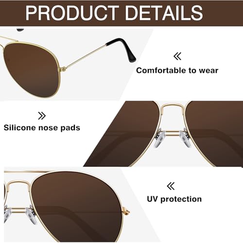 Mepase 25 Pack Classic Pilot Sunglasses for Men Women Polarized Military Driving Sun Glasse Vintage UV Proof Glasses3