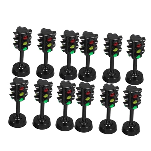 HANABASS 12Pcs Traffic Signal Light Models Plaything for Educational for Teaching Road Signs Smooth Surface for Comfortable Touch