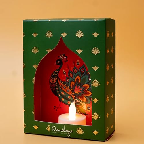 Image of Nirmalaya Airavat Jharokha Gift Set with Incense Sticks, 3 Jharokha Diya Wall Decor, 3 Diya Lights & 2 Havan Cups | Gift Box for Housewarming, Wedding, Anniversary, Diwali & Pooja