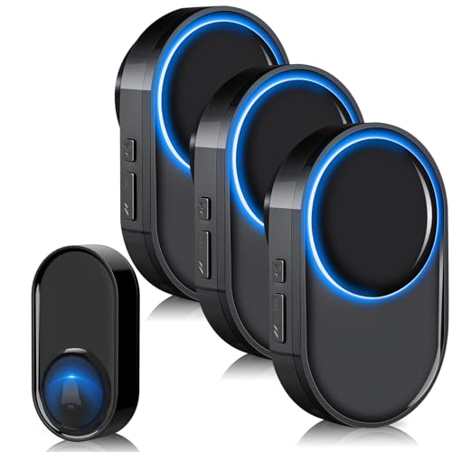 PHYSEN Wireless Doorbell with 3 Receivers