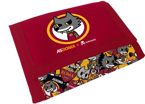 Portafoglio in velcro A.S. ROMA, Per bambini e ragazzi, Prodotto ufficiale, Idea regalo