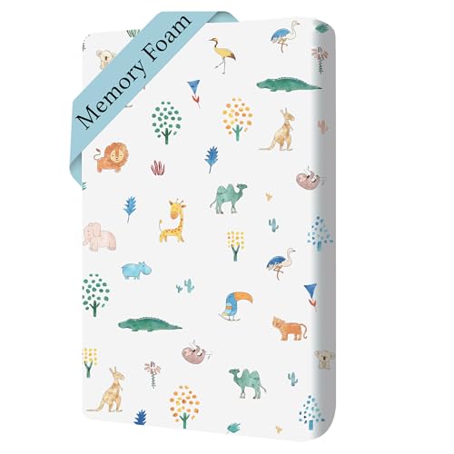 Image of Aloe Cotton Dual Sided Pack and Play Mattress Pad,38x26 Pack N Play Mattress Topper, Breathable Memory Foam Playpen Mattresses, Pack N Play Mattresses for Baby Pack and Play w/Washable Cover
