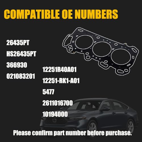 Image of HS26435PT MLS Cylinder Head Gasket Fit for 2008-2015 Honda Accord CR-V Crosstour Civic 2009-2015 Acura ILX TSX 2.4L L4 12251R40A01 K24Z1