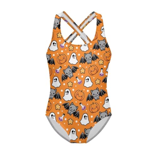 Image of Girls One Piece Swimsuits Quick Dry Beach Bathing Suit Crossback Swimwear 5-14 Years