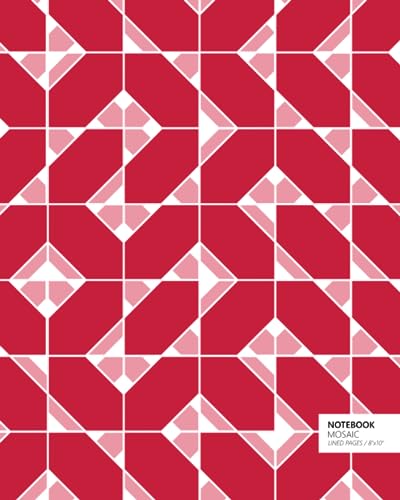 Mosaic Notebook (8x10 Carnet) (Red)