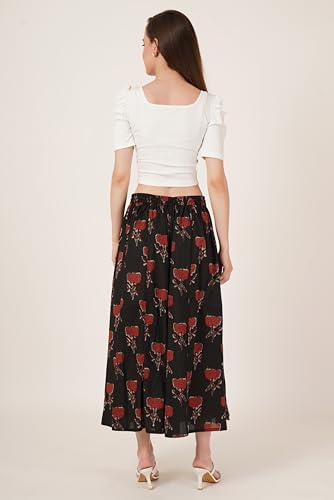 Image of COTLAND Fashions Jaipuri Cotton Printed Flared Palazzo Pants for Women