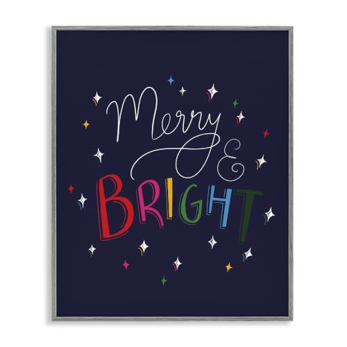 Merry Bright Whimsical Rainbow, 11 x 14 Inch Framed Giclée Print