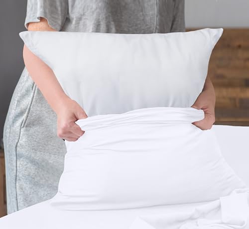 Image of Utopia Bedding 4-Piece Bed Sheet Set 160 x 200 cm, White - Polyester Microfibre, Oeko-Tex Certified, 1 Fitted Sheet 160 x 200 cm, 1 Flat Sheet 266 x 259 cm and 2 Pillowcases 65 x 65 cm