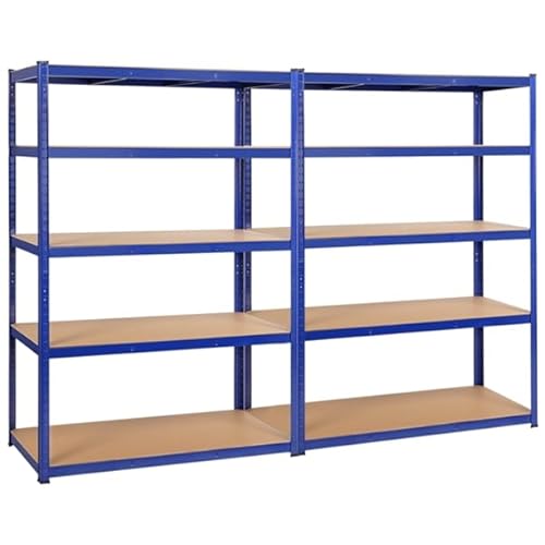 Yaheetech Set De 2 Estanterías Metálicas Galvanizadas Estantería Para Cargas Pesadas De 5 Baldas Para Hogar, Garaje, Cocina,180x60x120cm,Montaje Sin Herramientas Yaheetech Set De 2 Estanterías Metálicas Galvanizadas Estantería Para Cargas Pesadas De 5 Baldas Para Hogar, Garaje, Cocina,180x60x120cm,Montaje Sin Herramientas