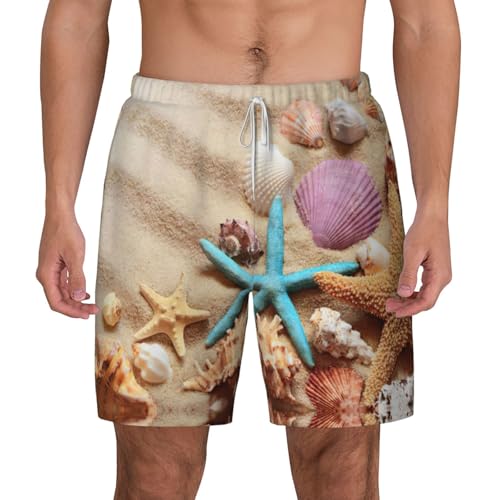Short de bain homme avec doublure intérieure anti-frottement et poches de rangement