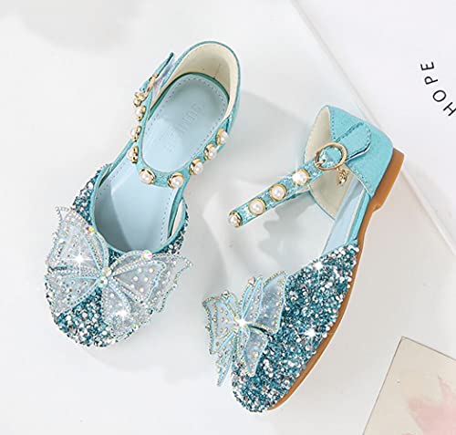 Little Girl's Adorable Dress Shoes Sparkle Princess Party Slip on Mary Jane Ballerina Flats4