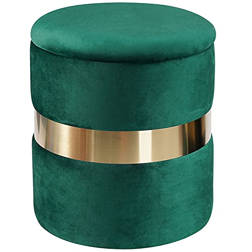 Tabouret de vanité avec fonction de rangement et assise velours - 5