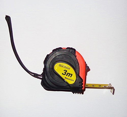 Maßband Rolle 3m Gehäuse mit Gummigriff Rollbandmaß Bandmass mit ...