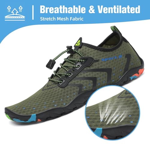 Image of Mishansha Water Shoes for Women Men, Quick-Dry Barefoot Swim Shoes with Drainage Holes, Lightweight Aqua Shoe for Beach Pool River Boating Yoga Walking