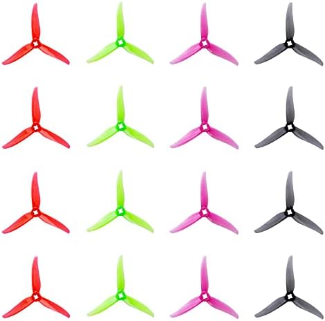 Gemfan Hurricane 4023 3-Blade Props con 0059in para 1505-3600 Motor sin escobillas RC Drone FPV Racing Palillo de dientes 16pcs 8CW 8CCW