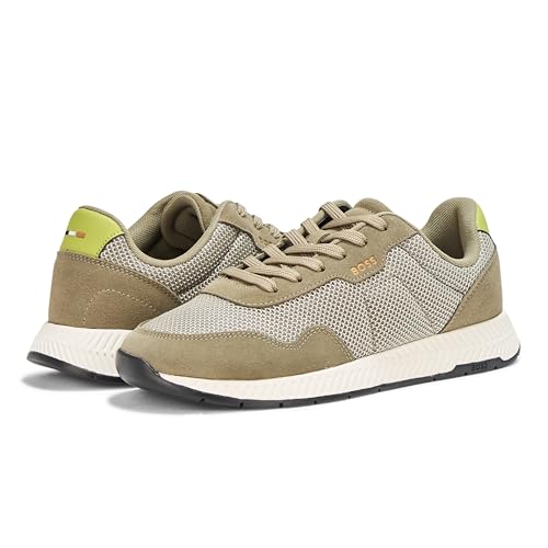 Image of BOSS Men's Leather Mix Low Top Sneaker