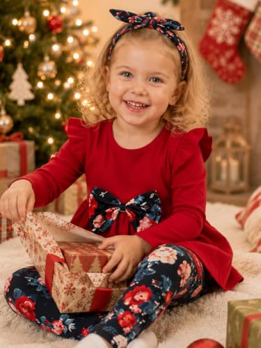 Image of Doresbebe Baby Girl Clothes Toddler Girl Outfits Infant Girl Summer Clothes for Girl Ruffle Shirt Pants+Cute Headband 3PCS