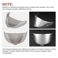 PSLER Helm Visier für Shoei NXR2 Z8 RF-1400 CWR-F2 CWR-F2R X-Fifteen X15 X-SPR Pro Verspiegelt Helmvisier Getöntes Visier Motorradhelm Zubehör Ersatz(Transparent Silber) – Ansicht 2