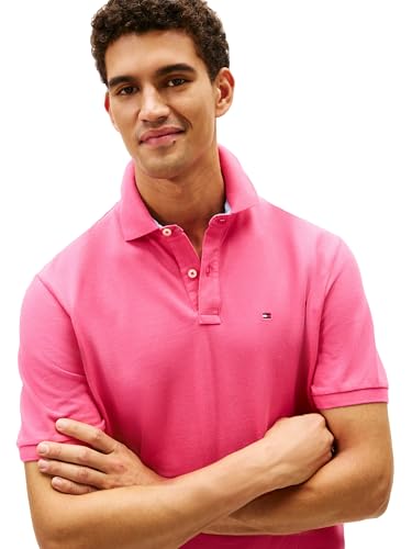 Image of Tommy Hilfiger Men's Short Sleeve Cotton Pique Polo Shirt in Classic Fit