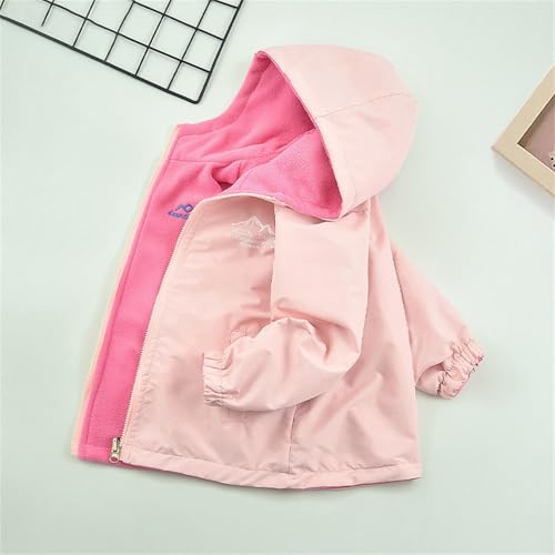 Girls' Fleece Jacket Kids Boys Winter Warm Windbreaker Full Zipper Hoodies Jacket with Pockets Cute School Birthday Outfits2