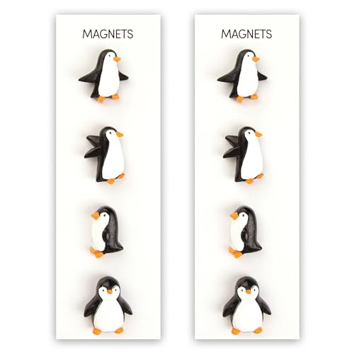 Imanes Decorativos Pingüino Colorido Juego de 8