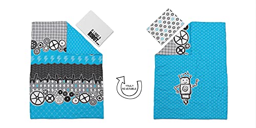 Clauvinck Truly Reversible & Super Fluffy Microfiber 5-Piece Room-In-A-Bag Toddler And Kids' Comforter Bedding Set For Boys, Robot - Twin Xl #TOP2